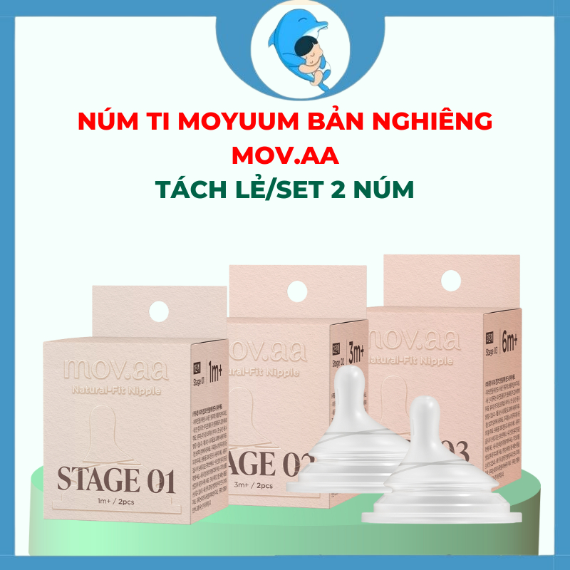Núm ti Moyuum phiên bản Movaa núm nghiêng Natural Fit số 1,2,3,4 set 2 ...