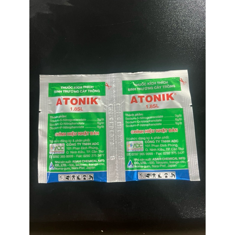 ATONIK 1.8SL kích thích sinh trưởng cây trồng sử dụng trên rau, lúa  và hoa kiểng gói 10ml