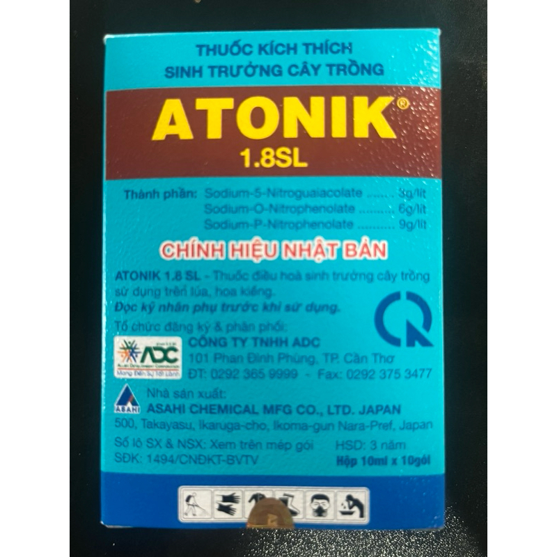 ATONIK 1.8SL kích thích sinh trưởng cây trồng sử dụng trên rau, lúa  và hoa kiểng gói 10ml