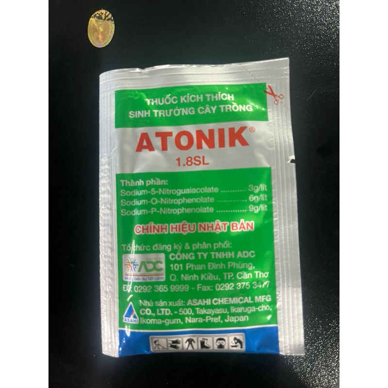 ATONIK 1.8SL kích thích sinh trưởng cây trồng sử dụng trên rau, lúa  và hoa kiểng gói 10ml
