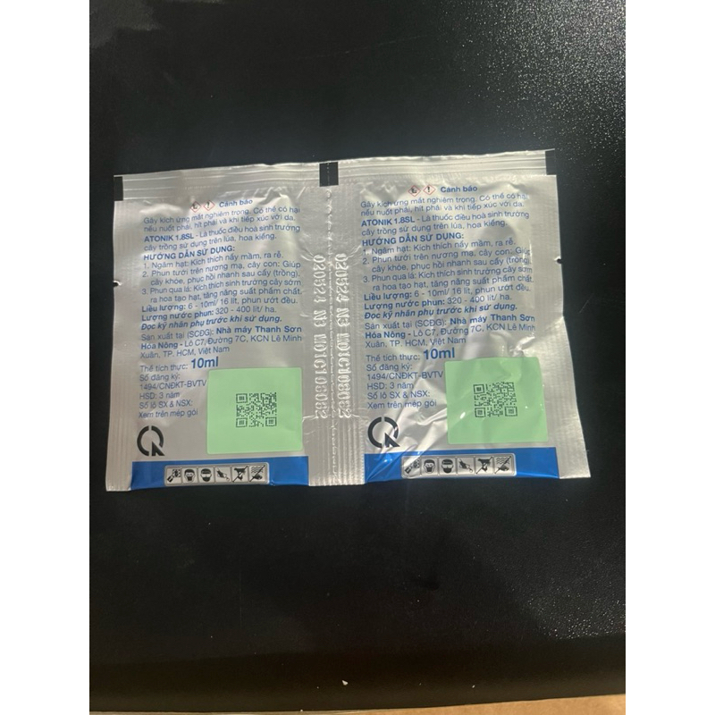 ATONIK 1.8SL kích thích sinh trưởng cây trồng sử dụng trên rau, lúa  và hoa kiểng gói 10ml