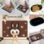 Giảm 60% Thảm lau chân thấm nước capybara baby three, Thảm chùi chân 3D vải bali 40X60 có lớp chống trơn trượt cute