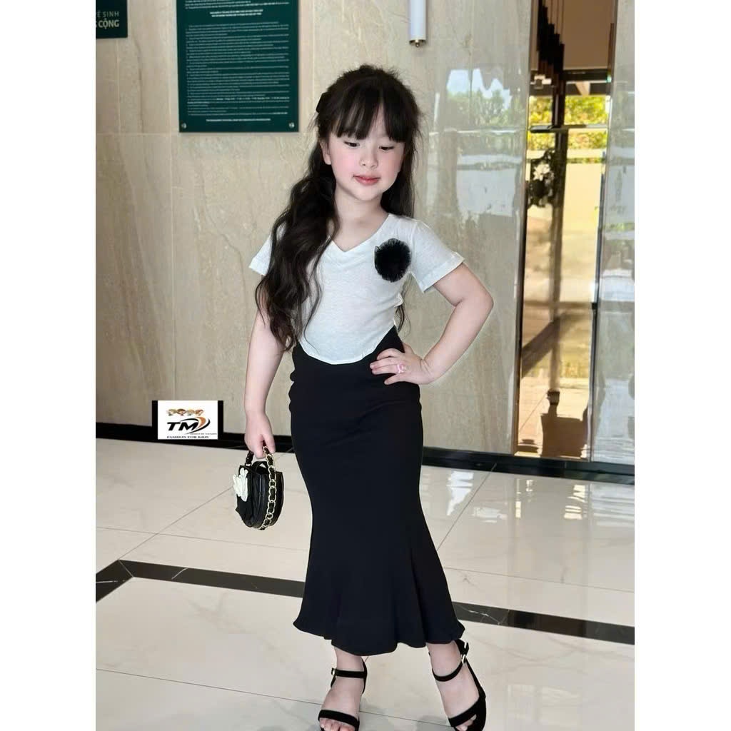 Chân váy đuôi cá dài Hàng Loại 1 cho bé gái chất đẹp co giãn form đẹp , chân váy dài bé gái,đồ cặp mẹ bé gái