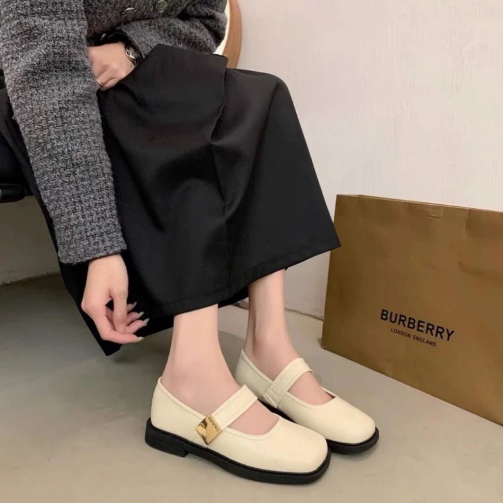 Giày Búp Bê Mary Nữ, Giày Nữ Đế Bệt Da Cao Cấp Phối Quai Tag Min Kiểu Dáng Basic N11 || AnshoesDynasty