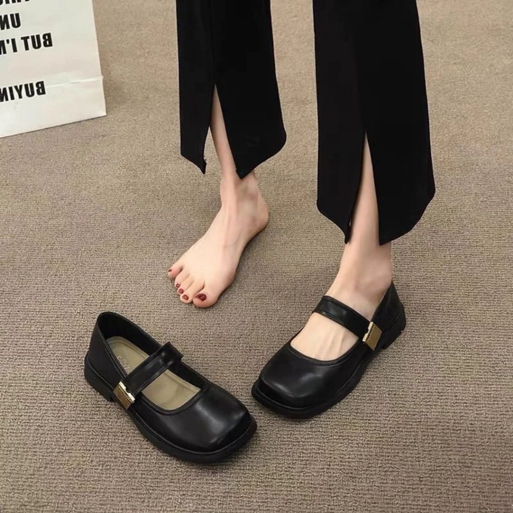 Giày Búp Bê Mary Nữ, Giày Nữ Đế Bệt Da Cao Cấp Phối Quai Tag Min Kiểu Dáng Basic N11 || AnshoesDynasty