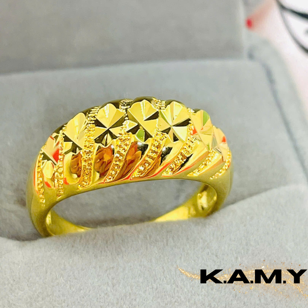 Nhẫn Titan Nữ 24k kiểu rồng vảy cá sang trọng - Trang sức vàng cao cấp K.A.M.Y