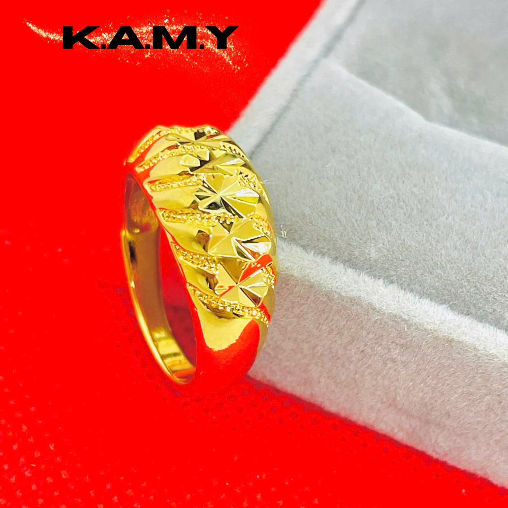 Nhẫn Titan Nữ 24k kiểu rồng vảy cá sang trọng - Trang sức vàng cao cấp K.A.M.Y