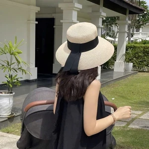 Mũ cói CHUÔNG LỒNG ĐÈN Nơ Ép Đennnn-nón cói đi biển