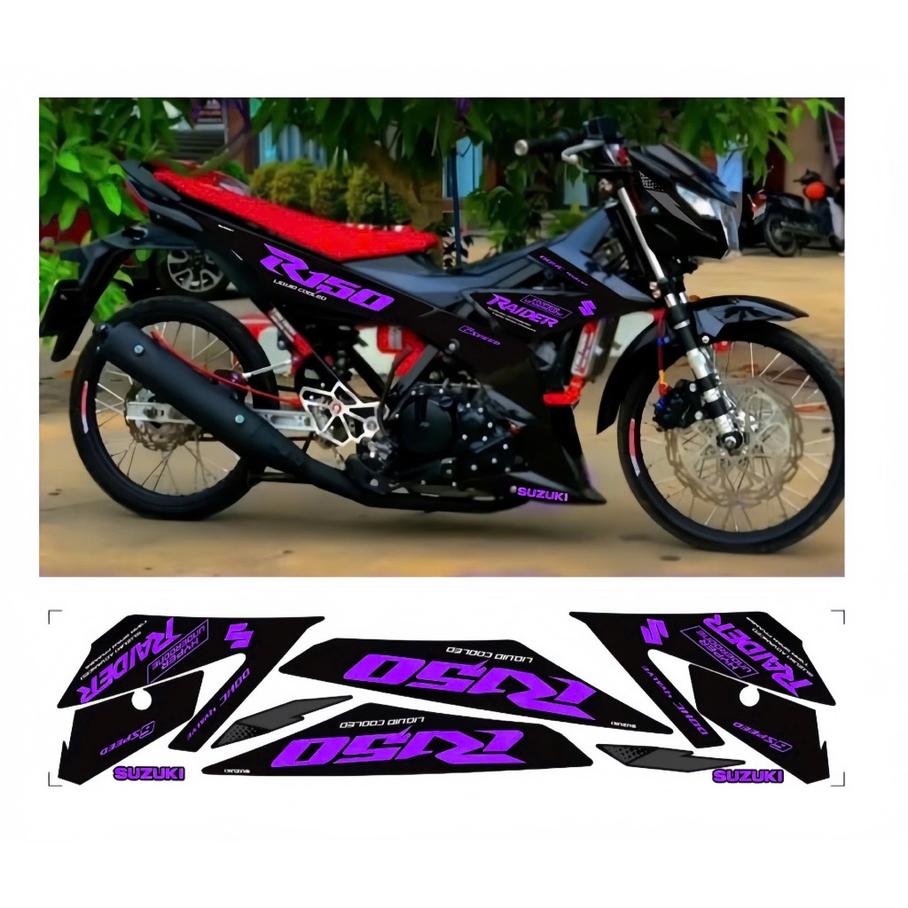 tem rời RAIDER 150 cao cấp chất liệu in 3 lớp chống nước không phai màu.