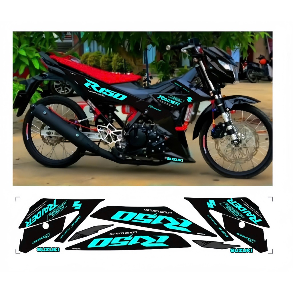 tem rời RAIDER 150 cao cấp chất liệu in 3 lớp chống nước không phai màu.