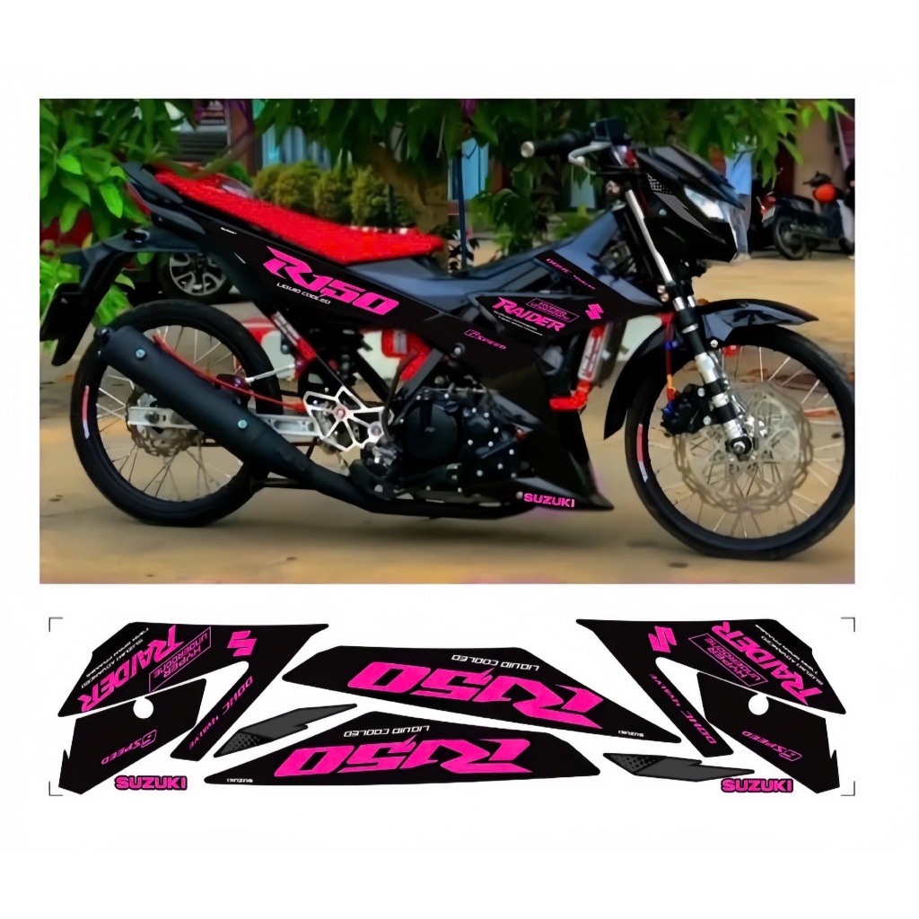 tem rời RAIDER 150 cao cấp chất liệu in 3 lớp chống nước không phai màu.
