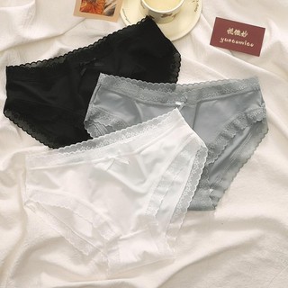Combo 3 Quần lót nữ su mỏng ren hoa nơ gợi cảm, đáy may 2 lớp chắc chắn kháng khuẩn KING SHOP L-519