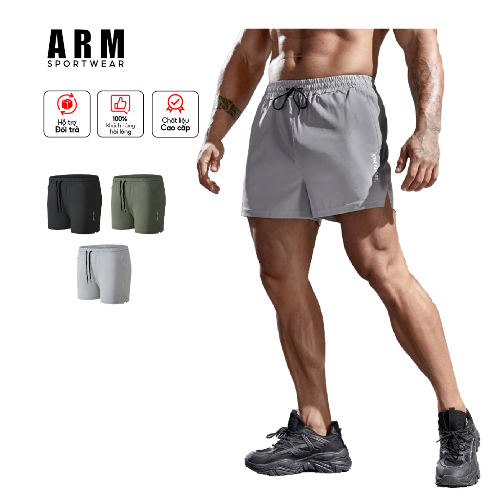 Quần Short Nam Thể Thao Chất Thun Speed Up ARM Sportwear 5 Inch tập gym, chạy bộ, vận động thoải mái