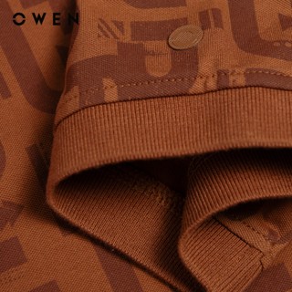 Owen - Áo polo Bodyfit APV253635 màu Nâu chất liệu CVC Spandex