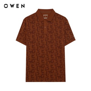 Owen - Áo polo Bodyfit APV253635 màu Nâu chất liệu CVC Spandex