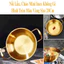 Nồi Lẩu, Chảo Mini Inox Không Gỉ Hình Tròn Màu Vàng Đẹp Size 20Cm