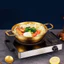Nồi Lẩu, Chảo Mini Inox Không Gỉ Hình Tròn Màu Vàng Đẹp Size 20Cm