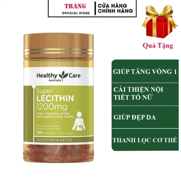 Viên Uống Mầm Đậu Nành Healthy Care Super Lecithin 1200mg của Úc 100 Viên - Hàng Chính Hãng.