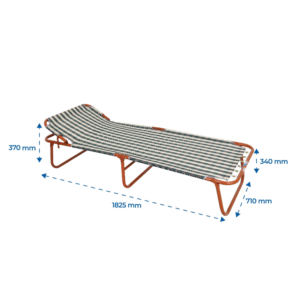 Giường gấp gọn Felix, lưng lưới, thoáng mát, đàn hồi tốt, tiết kiệm diện tích, thư giãn, thoải mái
