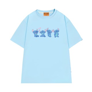 Áo Thun NGỐ TEE Hoạt Hình Disney Stitch Fluffy Aloha Vibes Biểu Cảm Dễ Thương Cotton 75 Mềm Mịn