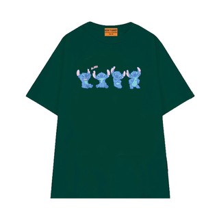 Áo Thun NGỐ TEE Hoạt Hình Disney Stitch Fluffy Aloha Vibes Biểu Cảm Dễ Thương Cotton 75 Mềm Mịn