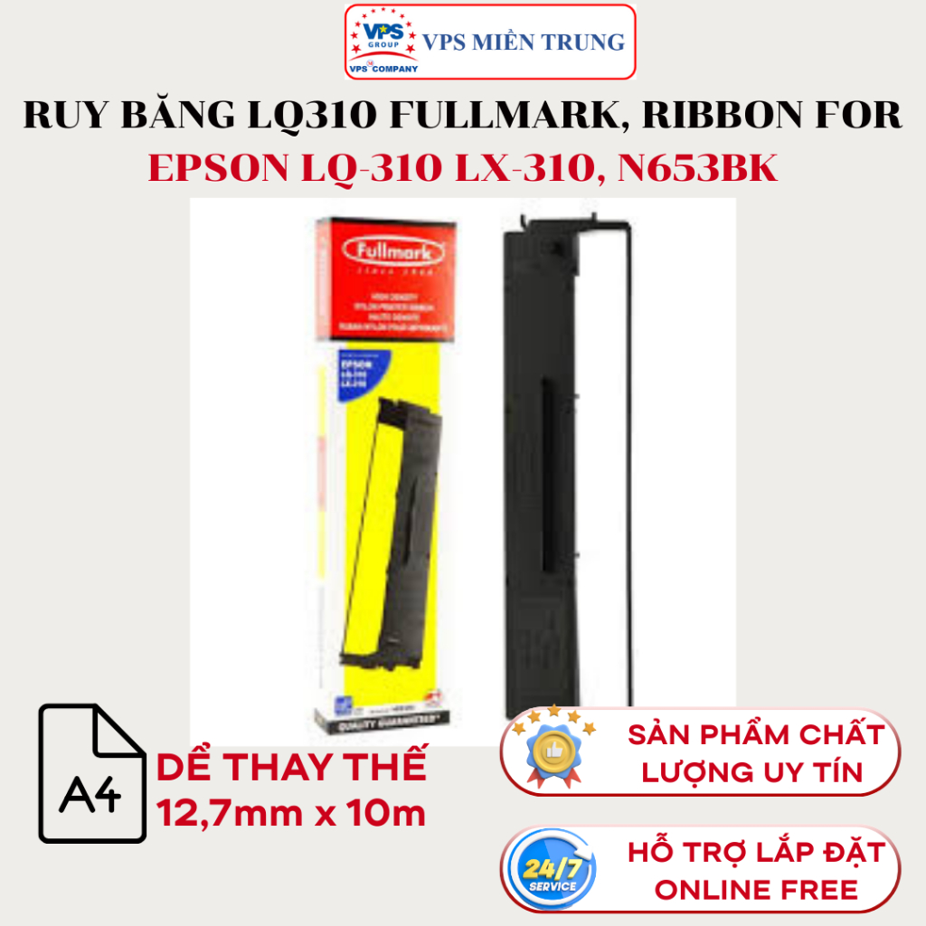 Ruy băng LQ310 Fullmark, Ribbon cho EPSON LQ-310, LX-310, N653BK ...