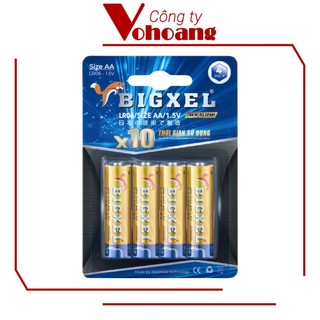 Pin AA Alkaline BIGXEL LR06 - Vỉ 4 viên pin tiểu kiềm chống chảy