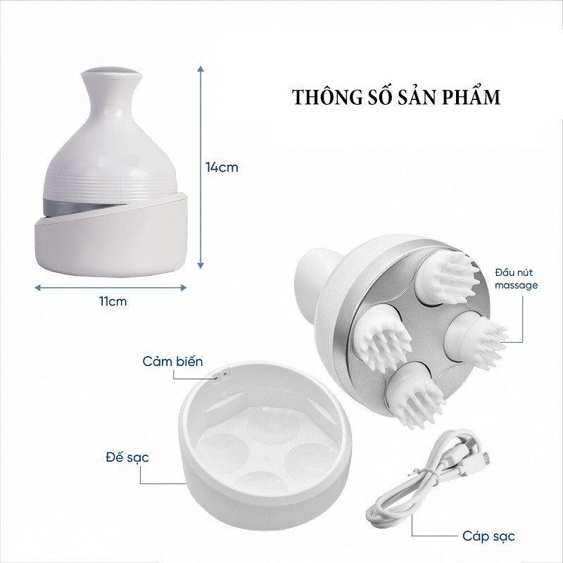 Máy Massage Da Đầu Tóc, Máy Thư Giãn Giảm Căng Thẳng, Đau Mỏi Cơ Thể Dùng Trong Spa Dưỡng Sinh