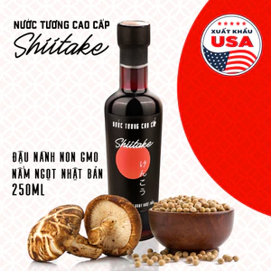 Nước Tương Cao Cấp Shiitake Chai Thuỷ Tinh 250ml Làng Chài Xưa Ủ Chượp Từ Nấm Ngọt
