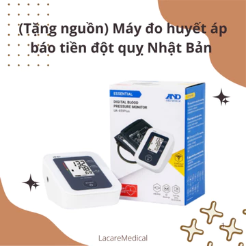 (Tặng nguồn) Máy đo huyết áp có tính năng báo tiền đột quỵ Nhật Bản A&D Medical