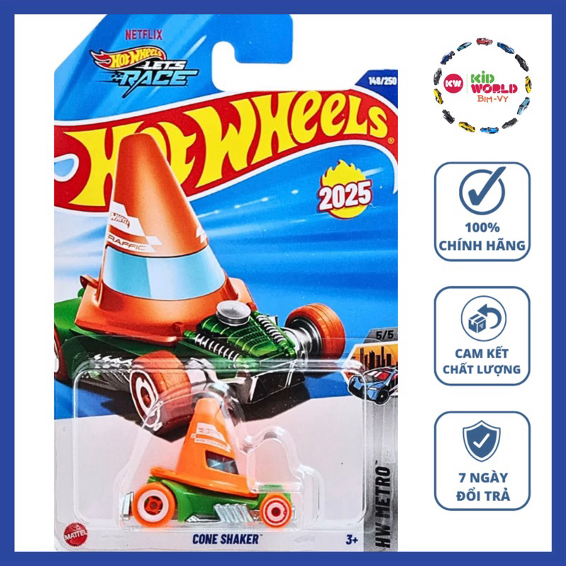 Xe mô hình Hot Wheels basic Cone Shaker HYW35. | Shopee Việt Nam