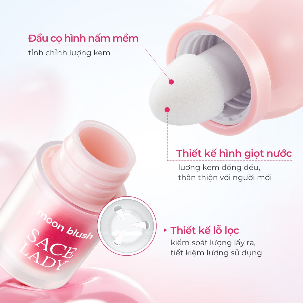 SACE LADY Má hồng lười  không thấm nước +Liquid Contour  đa dụng  Bộ trang điểm