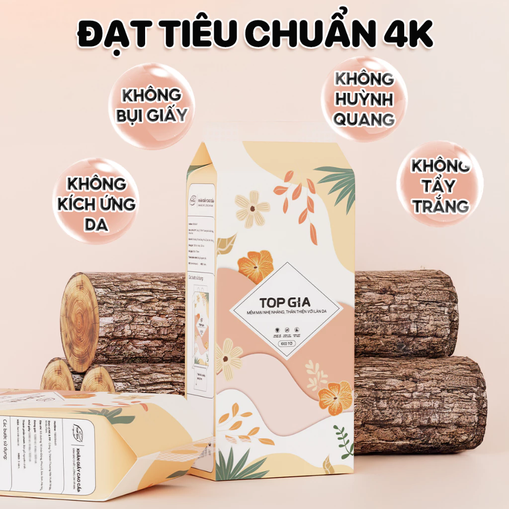 Khăn giấy cao cấp treo tường TopGia Tiểu hạ 10 bịch, Giấy vệ sinh treo tường 4 lớp an toàn 6/12 bịch