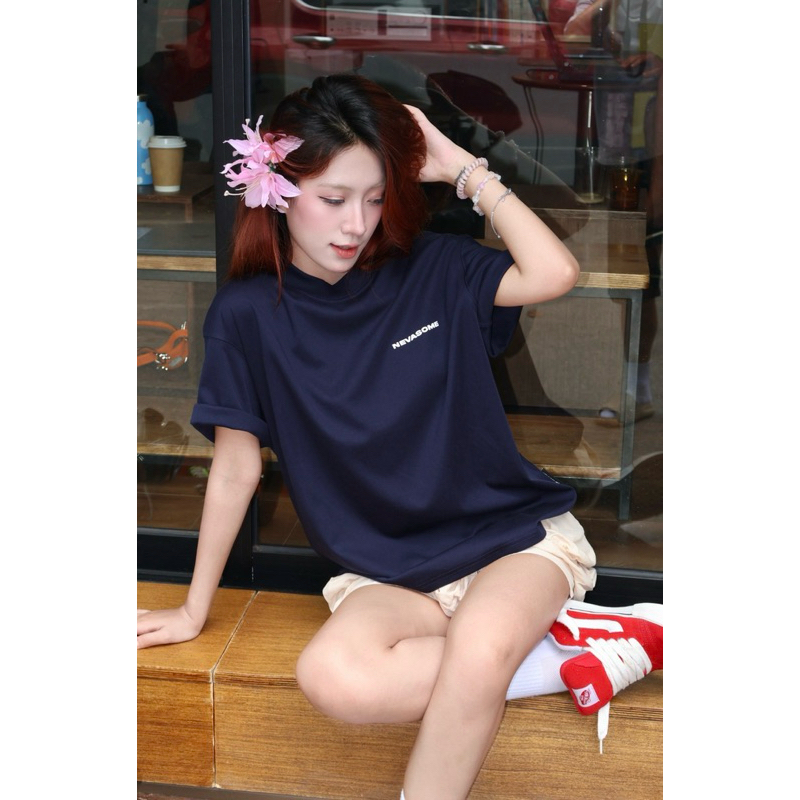 [Premium] Áo Thun Boxy Nevasome Premium Cotton 300gsm Tay Lỡ Form Boxy Rộng Nam Nữ Cổ Tròn