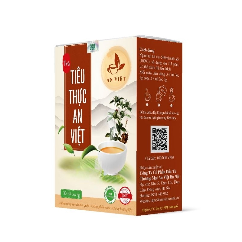 (combo 3 túi) Trà tiêu Angut Việt Tiện Sử Dụng Hàng Ngày