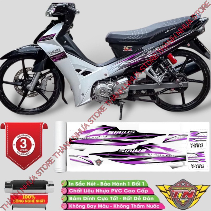 Tem Zin 2013 Sirius Trắng - Tem rời dán Sirius 3 lớp cao cấp