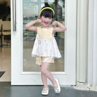 Váy Bộ Hè Nơ Lưng Điệu Đà Cho Bé Mặc Đi Học, Đi Chơi,.... 8-26kg