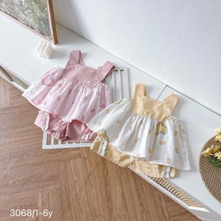 Váy Bộ Hè Nơ Lưng Điệu Đà Cho Bé Mặc Đi Học, Đi Chơi,.... 8-26kg