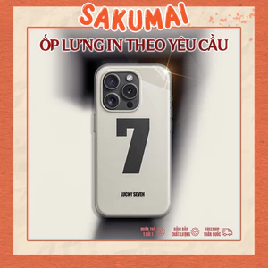 Ốp Lưng XS, Ốp Lưng Iphone Đẹp Dễ Thương Hoạ Tiết Số Chất Liệu Kính Cao Cấp In UV Cho Iphone 16 15 14 13 12 11 - SakuMai