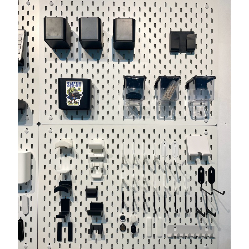 Phụ kiện Pegboard đa năng, khay, giá đỡ, hộp kéo cho bảng lỗ dọc, so le