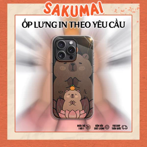Ốp Lưng Iphone 16, Ốp Lưng Iphone Capybara Đẹp Dễ Thương Chất Liệu Kính Cao Cấp Iphone 16 15 14 13 12 11 X XS - SakuMai
