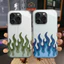 Ốp Lưng Iphone, Ốp Lưng iphone 15 Plus Đẹp Độc Đáo Hoạ Tiết Ngọn Lửa Kính Cao Cấp Cho Iphone 16 15 14 13 12 11 - SakuMai