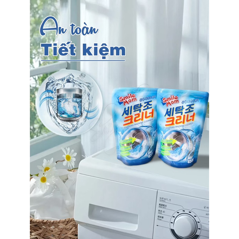 sale giảm giá 60% Túi Tẩy Lồng Máy Giặt Hàn Quốc SANDOKKAEBI Siêu Sạch SMILE MOM - Túi 450g