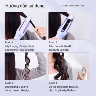 Máy Uốn Tóc Tự Động Trục Gốm Bảo Vệ Tóc, Tạo Kiểu Xoăn Đẹp, Freeship