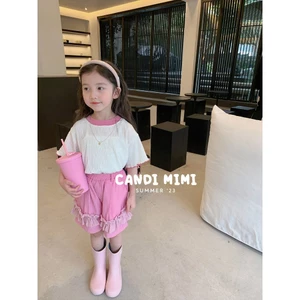 CANDI MIMI Quần đùi bèo hồng - Phong cách Hàn Quốc