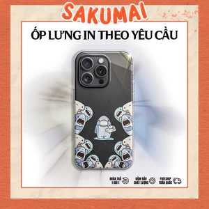 Ốp Iphone Độc Lạ, Ốp Lưng Iphone Độc Lạ Vỏ Hoạ Tiết Cá Mập Dễ Thương Cho Iphone 16 15 14 13 12 11 Pro Promax - SakuMai