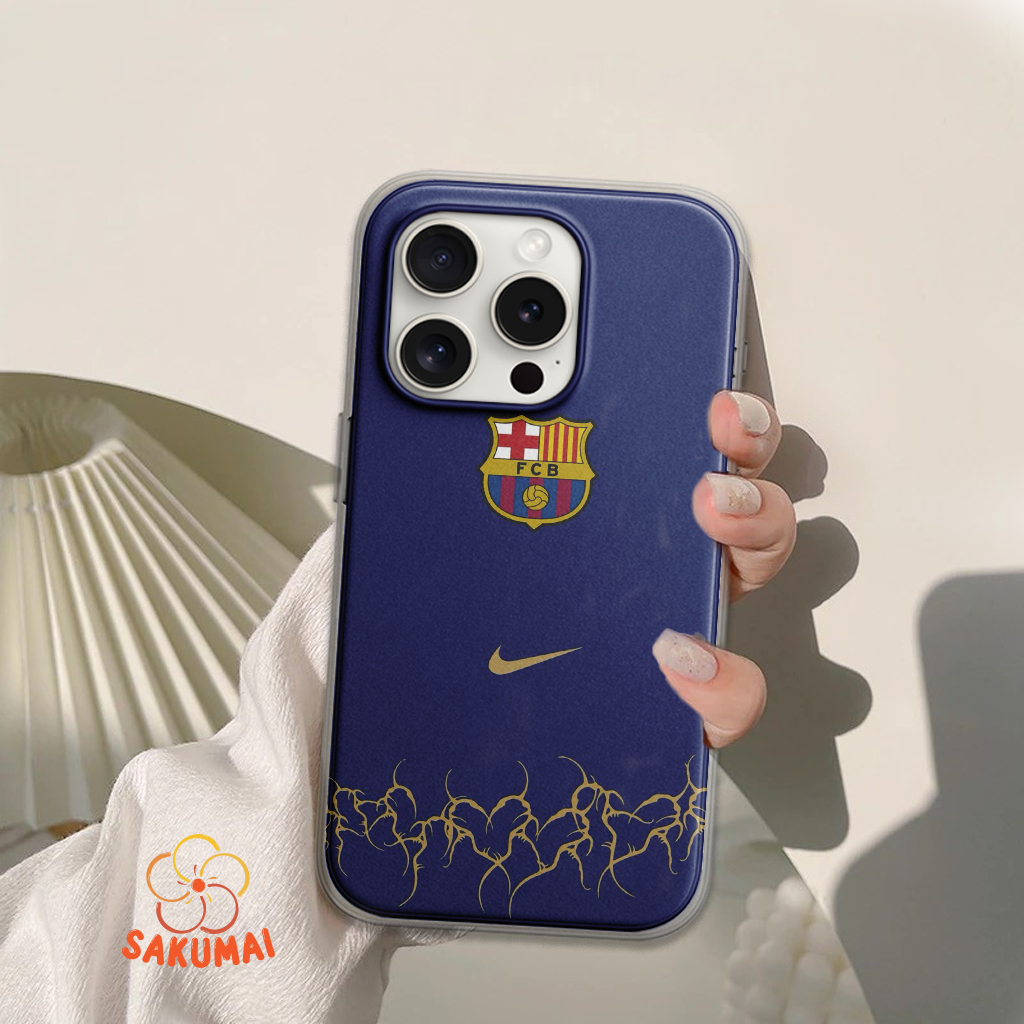 Ốp Iphone Đẹp Độc Lạ, Ốp Lưng Iphone Độc Lạ Hoạ Tiết Đội Bóng Barcelona Bóng Đá Ngầu Chất Liệu Kính Cao Cấp - SakuMai