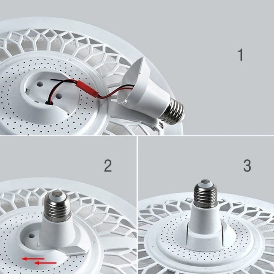 Quạt Trần Kiêm Đèn LED Chiếu sáng 3 màu - 7 Cánh - 4 Tốc Độ Gió - Có Remote TẶNG KÈM ĐUÔI ĐÈN E27