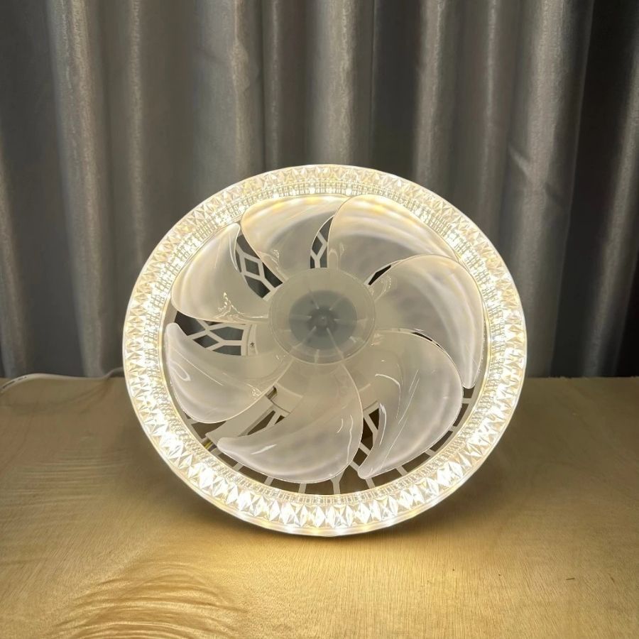 Quạt Trần Kiêm Đèn LED Chiếu sáng 3 màu - 7 Cánh - 4 Tốc Độ Gió - Có Remote TẶNG KÈM ĐUÔI ĐÈN E27