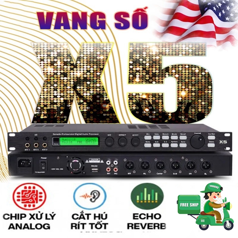 Vang Số X5 Karaoke, Có Phần Mền, Chuyên Nghiệp, Echo Và Reverb Nhẹ